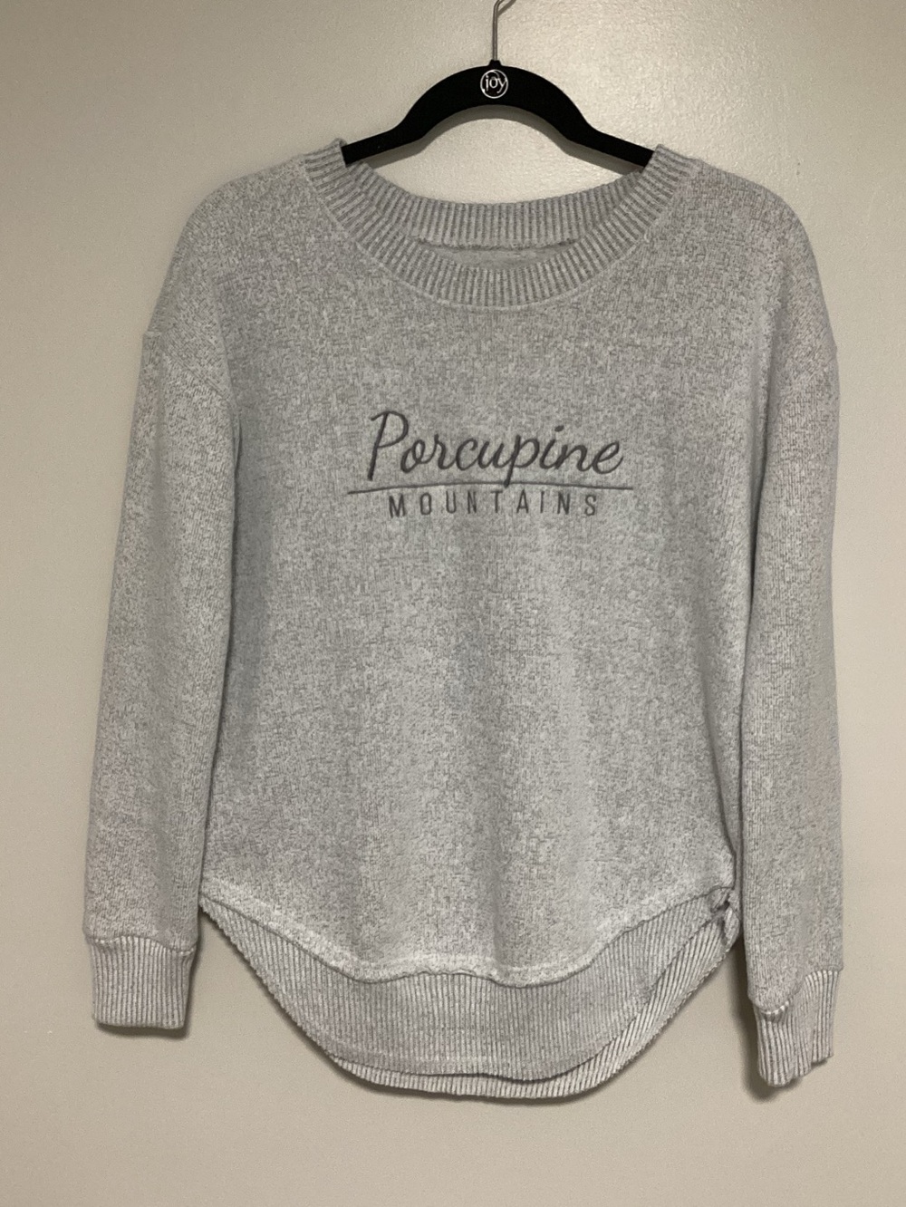 Heritage Light Gray 'Porcupine Mountains' Crewneck Sweater